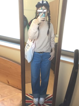「TODAYFUL（トゥデイフル）のNEW CARRY's　Glasses（メガネ）」を使った、ちゃんみーさん（レディース・160cm）の冬コーディネート