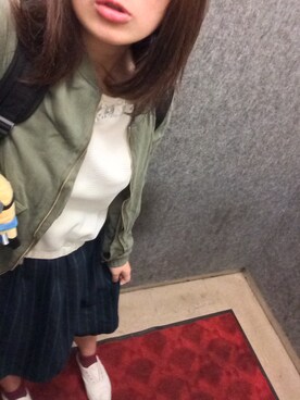 「Honeys（ハニーズ）のアイテム（カバーオール）」を使った、ふどう。さん（レディース・153cm）の冬コーディネート