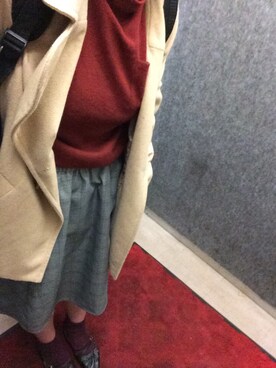 「Honeys（ハニーズ）のアイテム（ダウンジャケット/コート）」を使った、ふどう。さん（レディース・153cm）の冬コーディネート