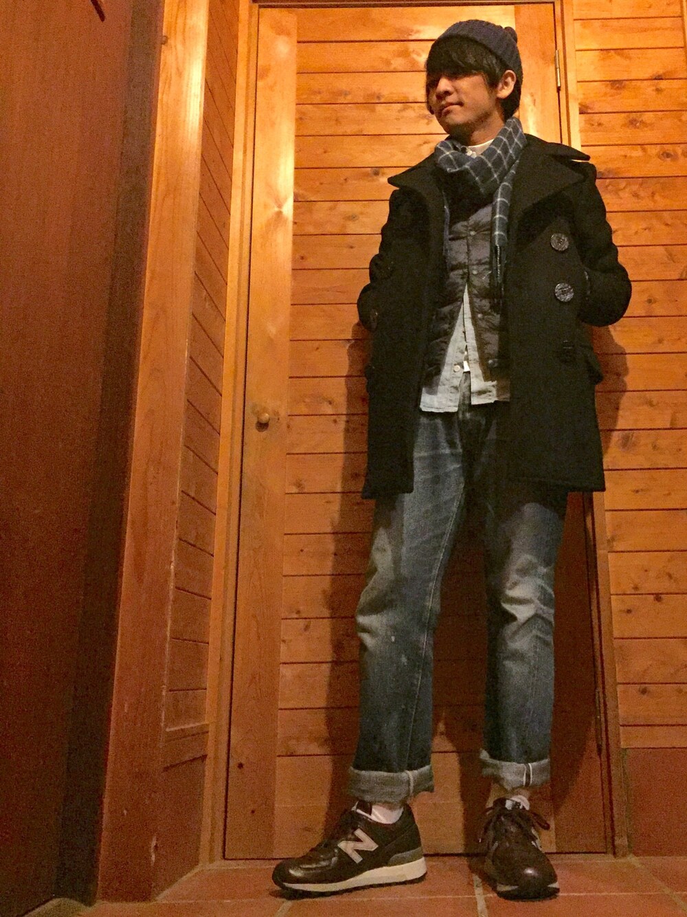 Salt & Pepper ソルト＆ペッパー 大戦モデル ピーコート ブラック Salt&Pepper（ソルトアンドペッパー）の「大戦ピーコート
