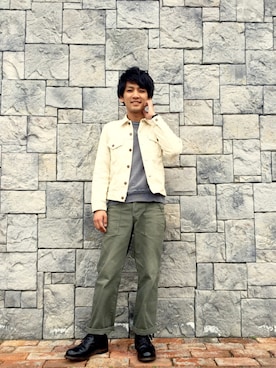 「orslow」｜「アイテム（カバーオール）」を使った、(OnO) さん（メンズ・170cm）の春コーディネート