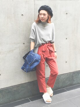 「Discoat Parisien」｜「アイテム（ハンチング/ベレー帽）」を使った、CHIHIROさん（レディース・160cm）の秋コーディネート