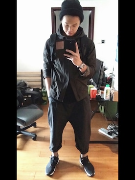「INITIALS（イニシャルズ）のアイテム」を使った、Beaulamさん（メンズ・180cm）の秋コーディネート