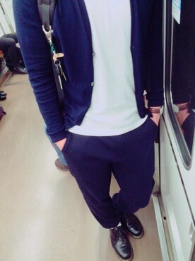 「Dr. Martens（ドクターマーチン）のDr.Martens (ドクターマーチン)/1461 3EYE GIBSON SHOES（その他シューズ）」を使った、ガングリさん（メンズ・178cm）の秋コーディネート