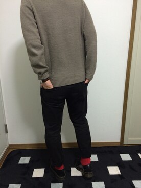 「Dr. Martens（ドクターマーチン）のDr.Martens (ドクターマーチン)/1461 3EYE GIBSON SHOES（その他シューズ）」を使った、ガングリさん（メンズ・178cm）の秋コーディネート