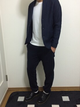 「Dr. Martens（ドクターマーチン）のDr.Martens (ドクターマーチン)/1461 3EYE GIBSON SHOES（その他シューズ）」を使った、ガングリさん（メンズ・178cm）の秋コーディネート