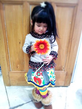 ヒカリバchanさん（キッズ・90cm）の冬コーディネート