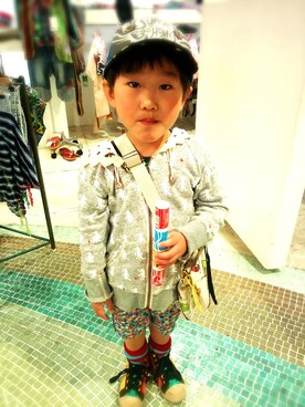 ヒカリバchanさん（キッズ・100cm）の春コーディネート