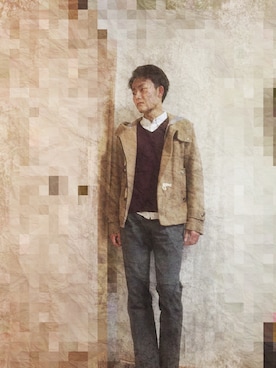 「RAGEBLUE（レイジブルー）のアイテム（ダッフルコート）」を使った、SHOTAさん（メンズ・171cm）の冬コーディネート