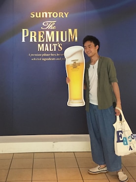 「ビール工場見学」｜SHOTAさん（メンズ・171cm）の夏コーディネート