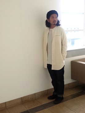 「CABANE de ZUCCa（カバンドズッカ）のアイテム」を使った、達冨　祐太さん（メンズ・170cm）の冬コーディネート