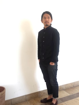 「アイテム（その他シューズ）」を使った、達冨　祐太さん（メンズ・170cm）の春コーディネート