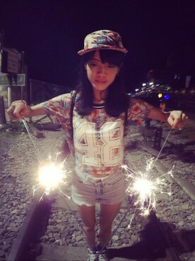 「I.Tのアイテム（バッグ）」を使った、Queenie Auさん（レディース・150cm）の夏コーディネート