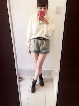 「アイテム（ブーティ）」を使った、みゆみゆさん（レディース・159cm・10代）の秋コーディネート