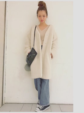「Another Edition（アナザーエディション）のアイテム（その他アウター）」を使った、yuri.さん（レディース・150cm）の秋コーディネート