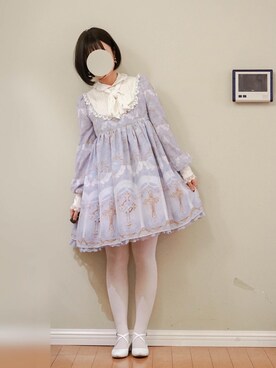 「lolitafashion」｜「アイテム（チュニック）」を使った、高牛奶童鞋_Milkkoさん（レディース・162cm）の冬コーディネート