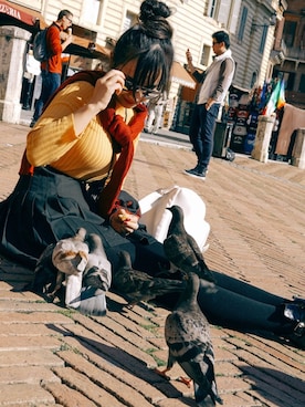 「Grafeaのアイテム」を使った、高牛奶童鞋_Milkkoさん（レディース・162cm）の冬コーディネート