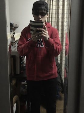 「GAP（ギャップ）のアイテム（マウンテンパーカー）」を使った、けんとさん（メンズ・169cm）の冬コーディネート