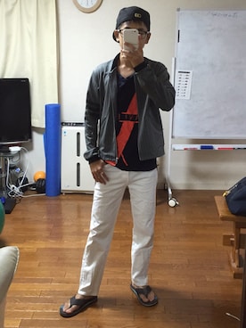 「アイテム（ジャージ）」を使った、コースケさん（メンズ・166cm・10代）の夏コーディネート
