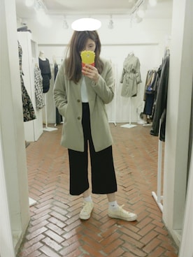 「와이드팬츠」｜memechanさん（レディース・159cm）の春コーディネート
