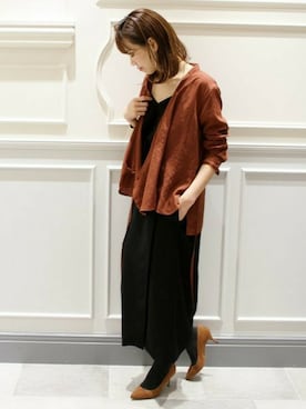 「ラップスカート」｜Maruさん（レディース・161cm）の秋コーディネート