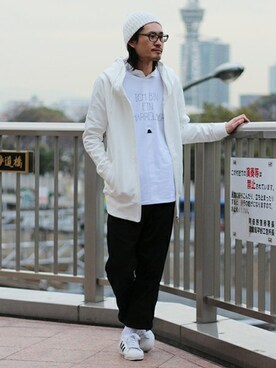 「Lui's（ルイス）のアイテム（ニットキャップ/ビーニー）」を使った、Lui's 天王寺 STAFFさん（メンズ・176cm）の春コーディネート