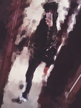 「アイテム（ステンカラーコート、グリーン系）」を使った、宥云さん（レディース・173cm）の冬コーディネート