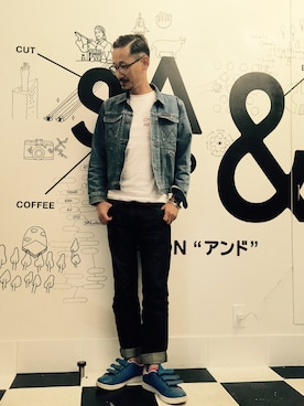 「アイテム（トップス）」を使った、KITA3さん（メンズ・173cm）の春コーディネート