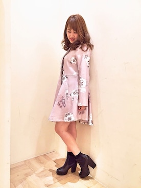 「Supreme.La.La.（シュープリームララ）のアイテム（その他アウター）」を使った、Ayaka Hishizakiさん（レディース・158cm）の秋コーディネート