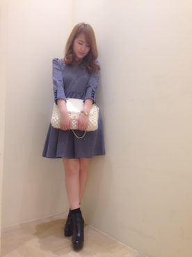 「Supreme.La.La.（シュープリームララ）のアイテム（バッグ）」を使った、Ayaka Hishizakiさん（レディース・158cm）の秋コーディネート