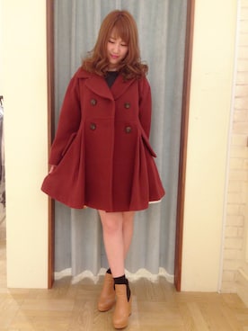「Supreme.La.La.（シュープリームララ）のアイテム（その他アウター）」を使った、Ayaka Hishizakiさん（レディース・156cm）の秋コーディネート