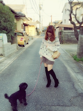 「Supreme.La.La.（シュープリームララ）のアイテム（バッグ）」を使った、Ayaka Hishizakiさん（レディース・156cm）の秋コーディネート
