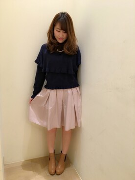 「Supreme.La.La.（シュープリームララ）のアイテム（アクセサリー）」を使った、Ayaka Hishizakiさん（レディース・156cm）の冬コーディネート