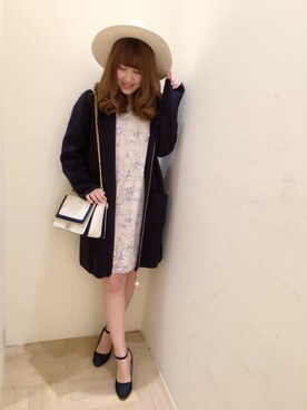 「Supreme.La.La.（シュープリームララ）のアイテム（その他アウター）」を使った、Ayaka Hishizakiさん（レディース・156cm）の冬コーディネート