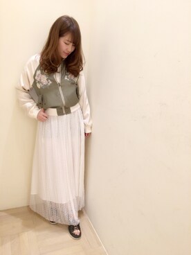 「Supreme.La.La.（シュープリームララ）のアイテム（サンダル）」を使った、Ayaka Hishizakiさん（レディース・156cm）の春コーディネート