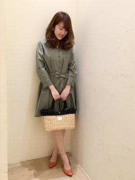 「Supreme.La.La.（シュープリームララ）のアイテム（アクセサリー）」を使った、Ayaka Hishizakiさん（レディース・156cm）の春コーディネート