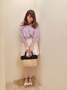 「Supreme.La.La.（シュープリームララ）のアイテム（バッグ）」を使った、Ayaka Hishizakiさん（レディース・156cm）の春コーディネート