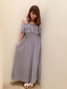 「Supreme.La.La.（シュープリームララ）のアイテム（アクセサリー）」を使った、Ayaka Hishizakiさん（レディース・156cm）の夏コーディネート