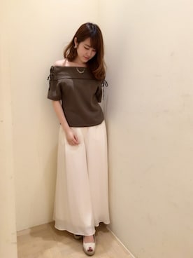 「Supreme.La.La.（シュープリームララ）のアイテム（アクセサリー）」を使った、Ayaka Hishizakiさん（レディース・156cm）の夏コーディネート