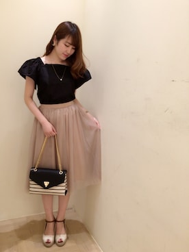 「Supreme.La.La.（シュープリームララ）のアイテム（アクセサリー）」を使った、Ayaka Hishizakiさん（レディース・156cm）の夏コーディネート