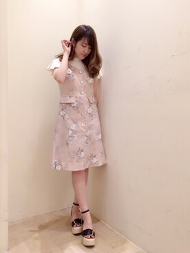 「Supreme.La.La.（シュープリームララ）のアイテム（サンダル）」を使った、Ayaka Hishizakiさん（レディース・156cm）の夏コーディネート