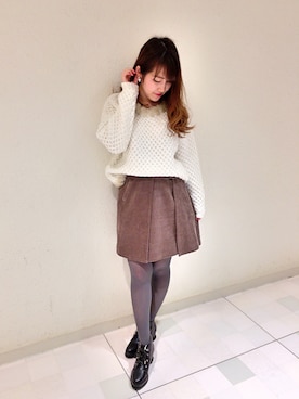 「Supreme.La.La.（シュープリームララ）のアイテム（ブーツ）」を使った、Ayaka Hishizakiさん（レディース・158cm）の秋コーディネート