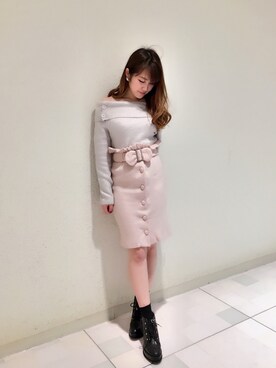「Supreme.La.La.（シュープリームララ）のアイテム（ブーツ）」を使った、Ayaka Hishizakiさん（レディース・158cm）の秋コーディネート