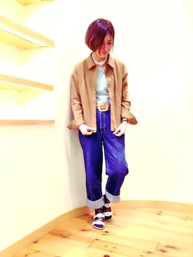 「サンダルに靴下」｜noguchiさん（レディース・158cm）の春コーディネート