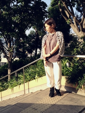 「ホワイトパンツ」｜noguchiさん（レディース・158cm）の春コーディネート