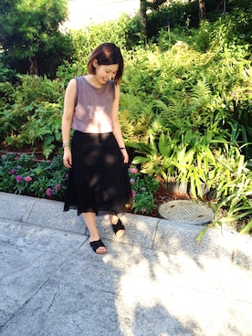 「ミネトンカ」｜noguchiさん（レディース・158cm）の夏コーディネート