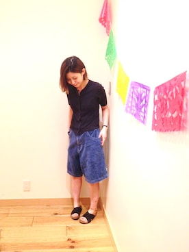 「ミネトンカ」｜noguchiさん（レディース・158cm）の夏コーディネート