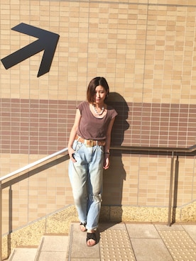 「ミネトンカ」｜noguchiさん（レディース・158cm）の夏コーディネート