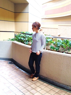 「モカシン」｜noguchiさん（レディース・158cm）の秋コーディネート