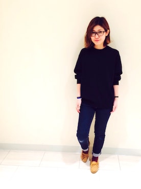 「モカシン」｜noguchiさん（レディース・158cm）の秋コーディネート